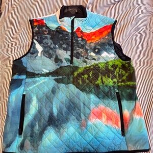 Greyson Painted Mountain Yukon 1/2 Zip Hybrid Vest.